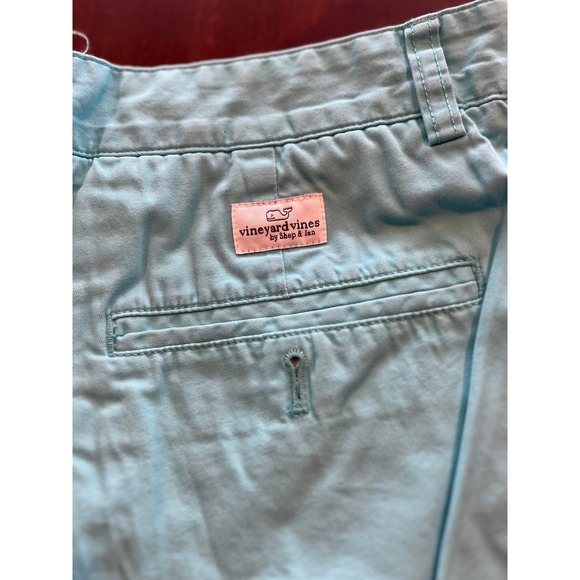 Vineyard Vines Whale Logo Chino Shorts Teal Size 30 - Picture 6 of 6